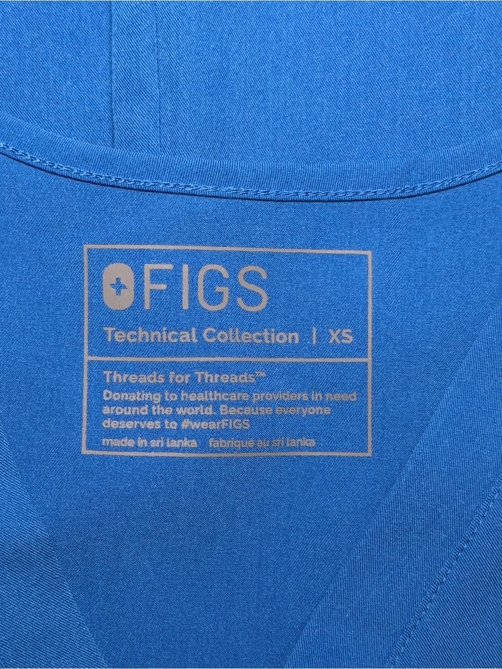Figs Women’s Royal Blue Caterina Scrub Top - Picture 3 of 4